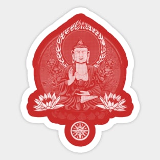 Siddhartha Buddha White Halftone Sticker